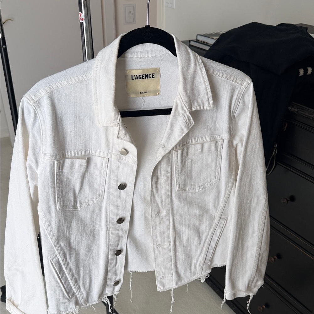 L'AGENCE white Jean Jacket